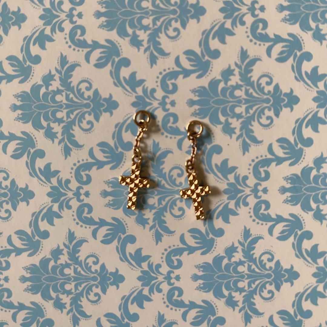 アガット　K10 クロスチャーム