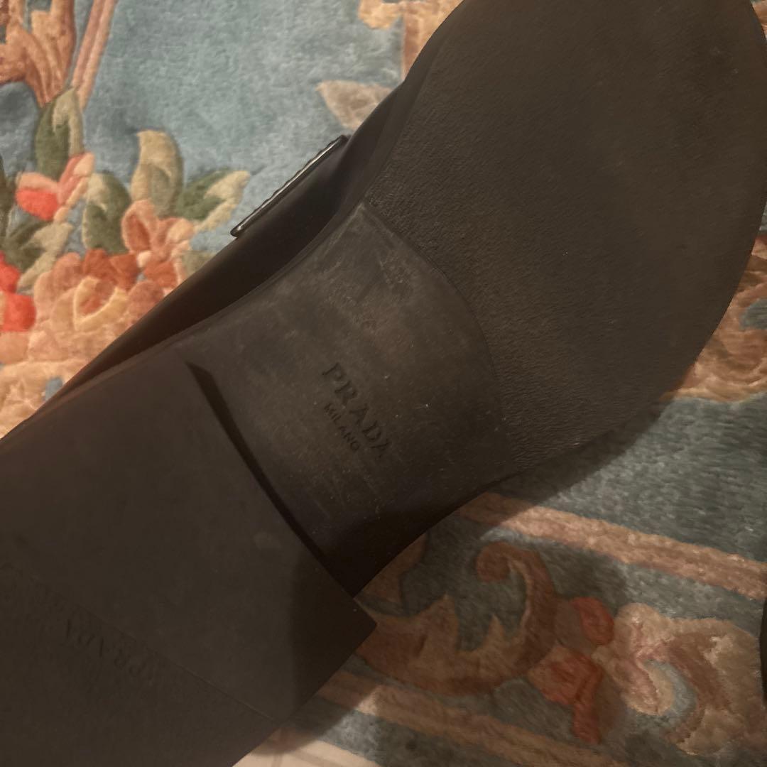 【最安美品】PRADA チョコレートブラッシュドローファー　29.0