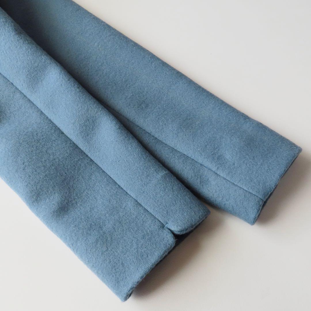 美品 よそおい掲載 パラスパレス 裏チェックオフスタンド襟コート 2