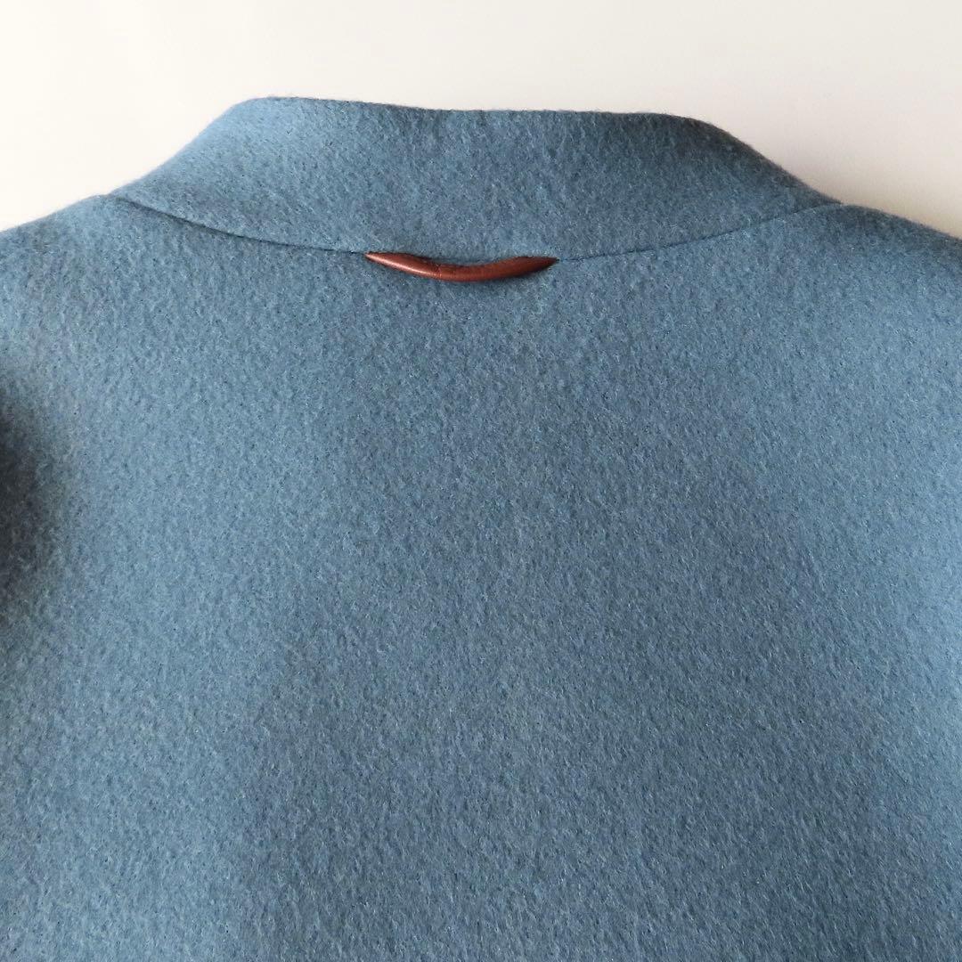 美品 よそおい掲載 パラスパレス 裏チェックオフスタンド襟コート 2