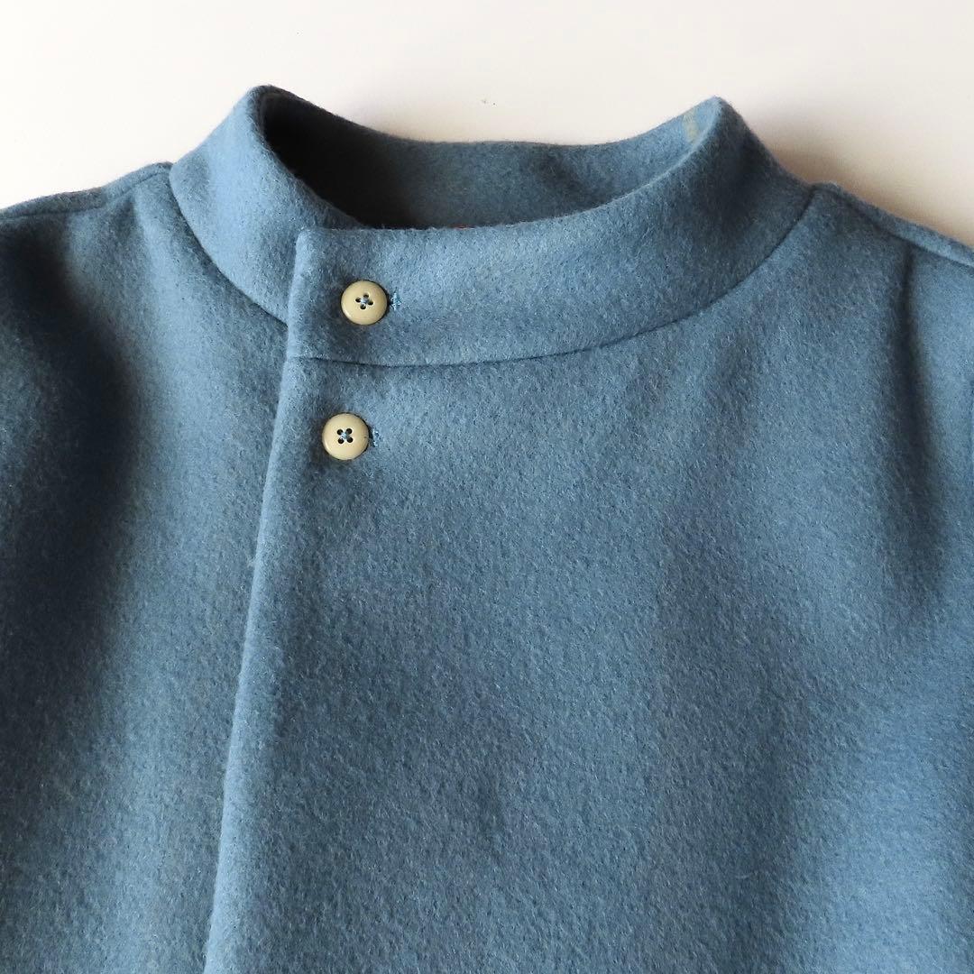 美品 よそおい掲載 パラスパレス 裏チェックオフスタンド襟コート 2