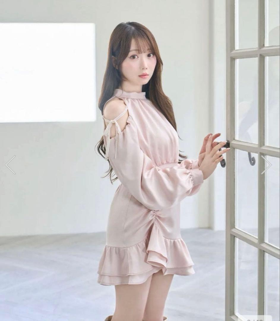 ロゼミューズ　Open shoulder mini dress S