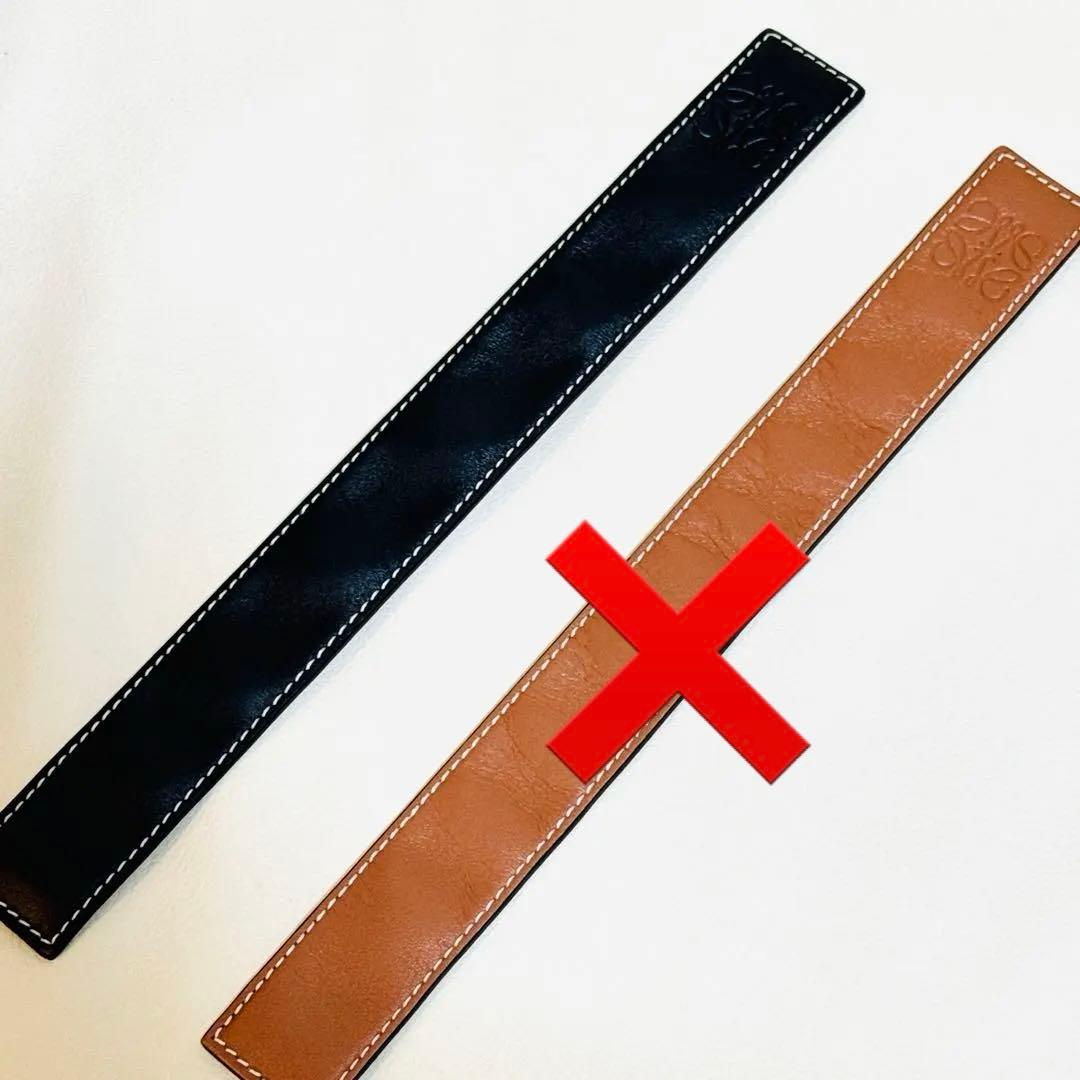 LOEWE レザー バングル ブラック