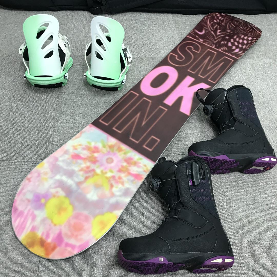 17万セット■美品■WAX済■SMOKIN ボード ビンディング ブーツ ケース