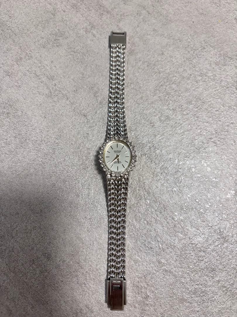 【希少】SV925ウォルサム マキシム ダイヤベゼル 腕時計