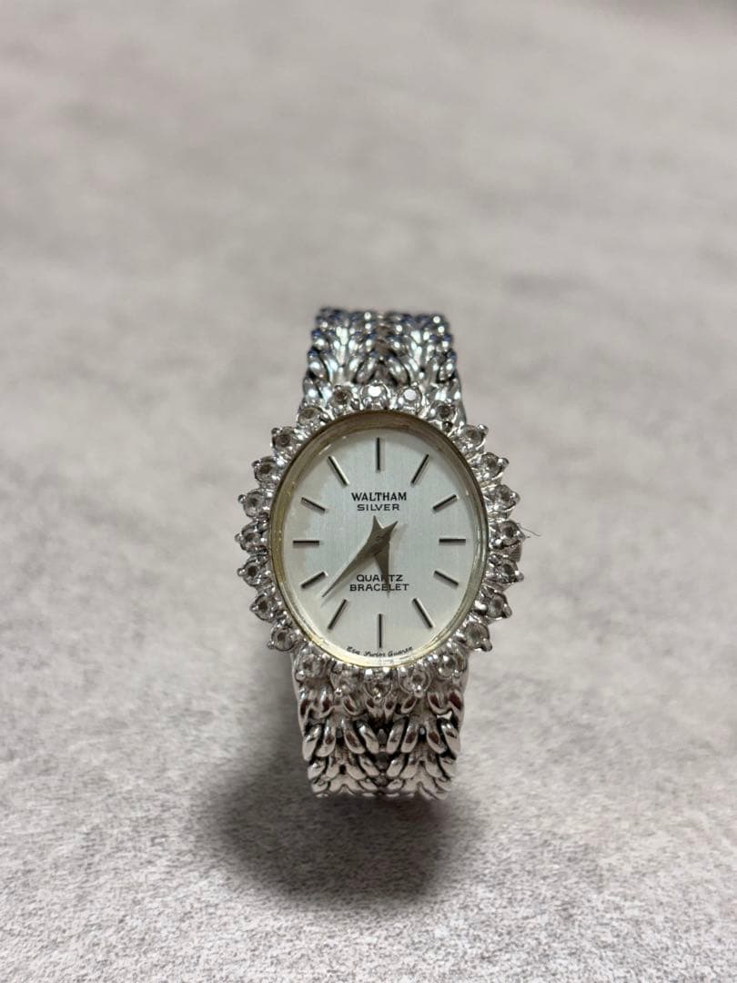 【希少】SV925ウォルサム マキシム ダイヤベゼル 腕時計