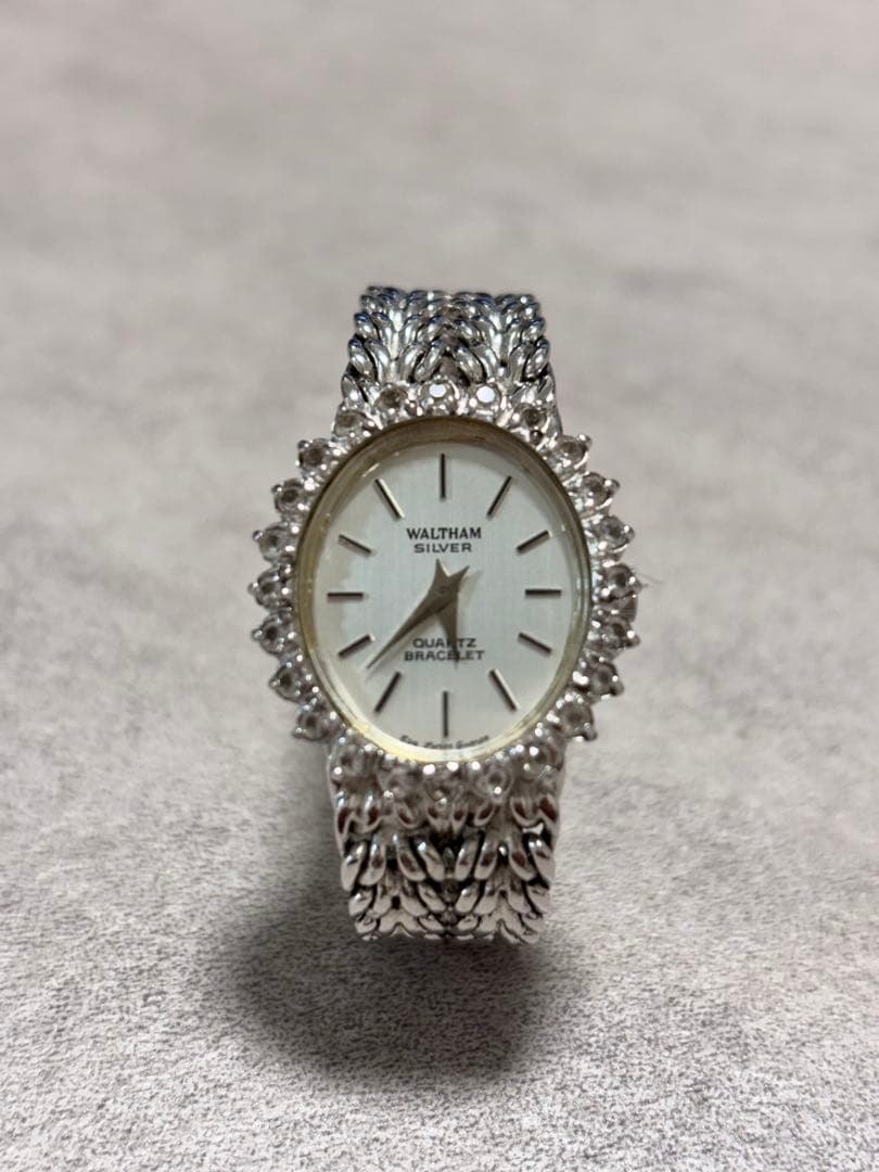 【希少】SV925ウォルサム マキシム ダイヤベゼル 腕時計