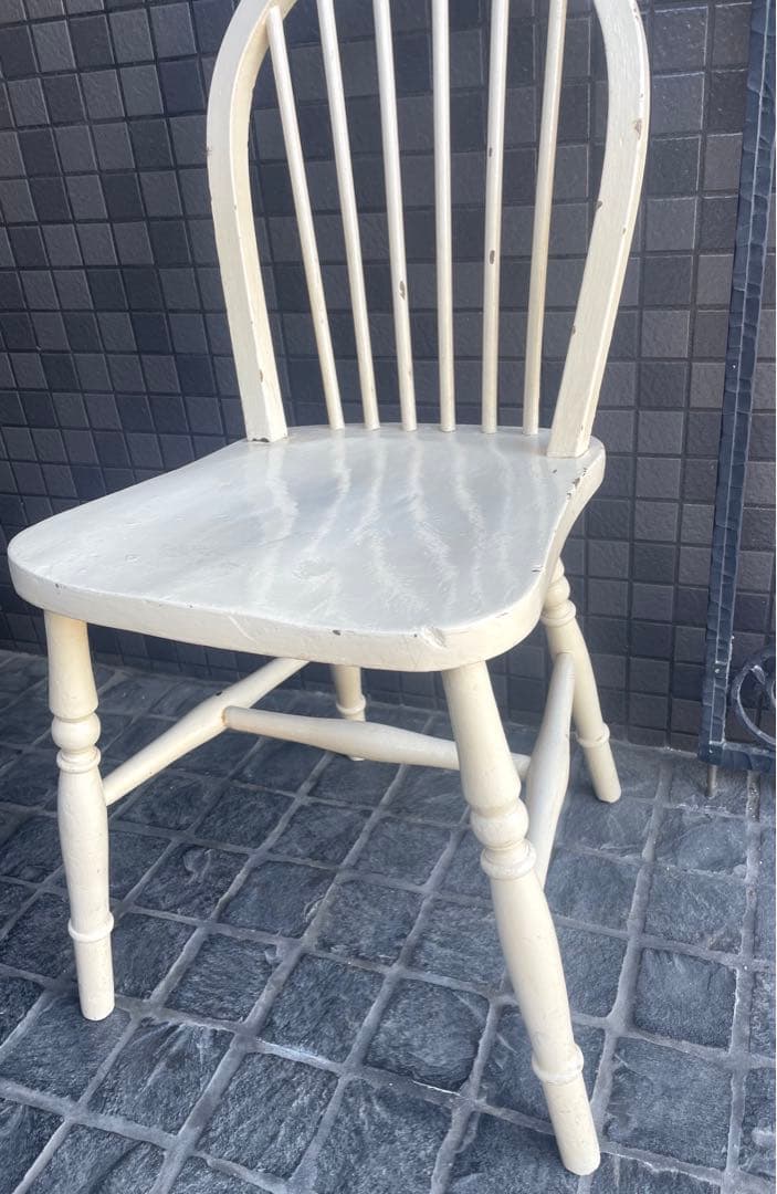 専用　ぽってり厚塗りが素敵なホワイトペイント　フランスアンティーク　チェア