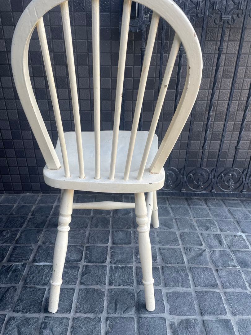 専用　ぽってり厚塗りが素敵なホワイトペイント　フランスアンティーク　チェア