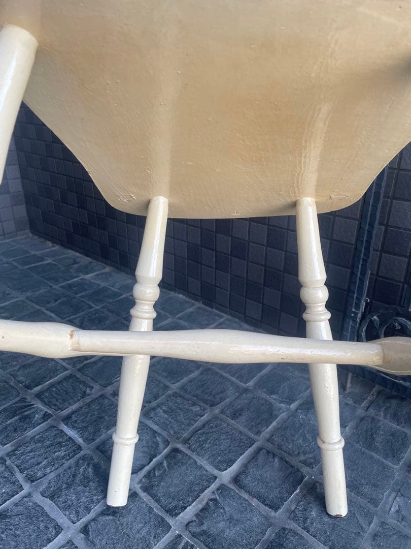 専用　ぽってり厚塗りが素敵なホワイトペイント　フランスアンティーク　チェア