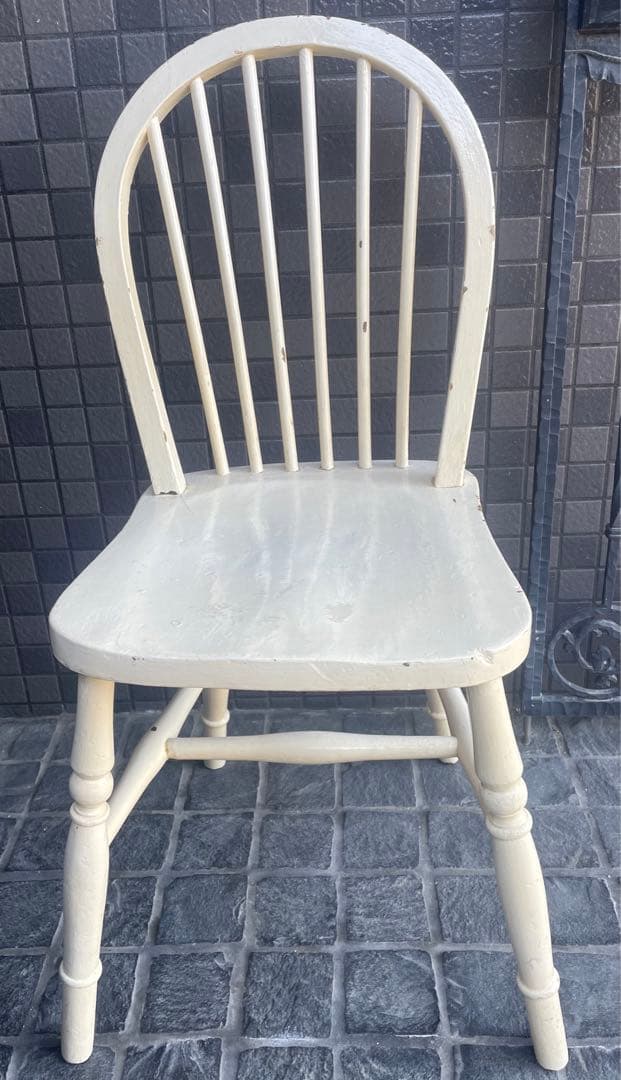専用　ぽってり厚塗りが素敵なホワイトペイント　フランスアンティーク　チェア
