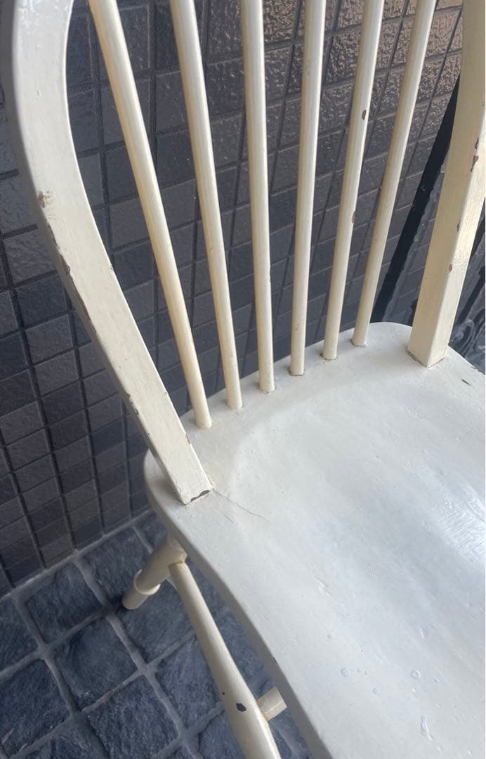 専用　ぽってり厚塗りが素敵なホワイトペイント　フランスアンティーク　チェア