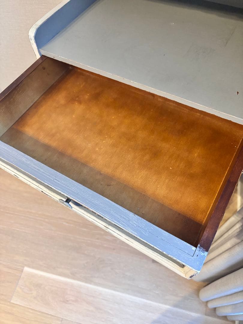 アンティーク　サイドボード　ブルーグレー　ホワイト