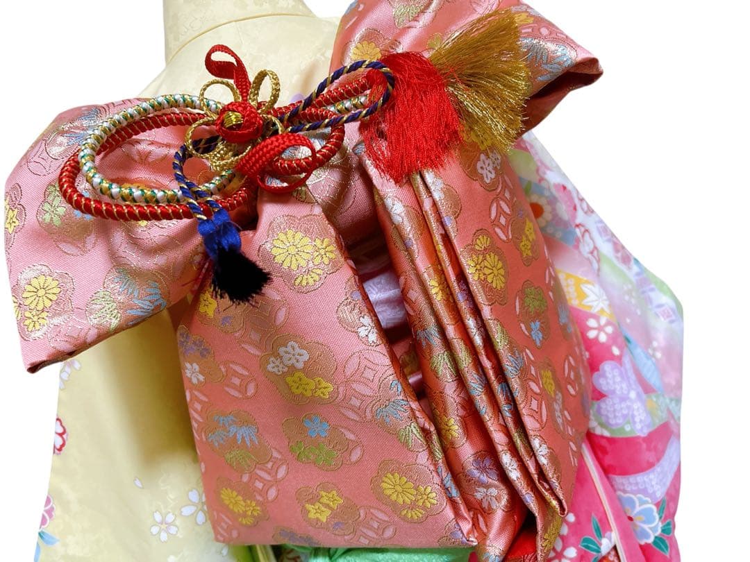 黄色×ピンク♡七五三　7歳　フルセット　一式　女の子　パステル系