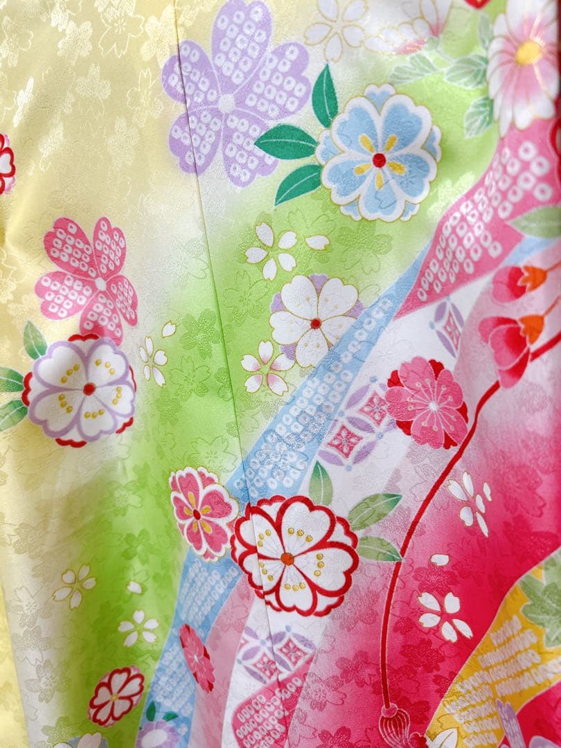 黄色×ピンク♡七五三　7歳　フルセット　一式　女の子　パステル系