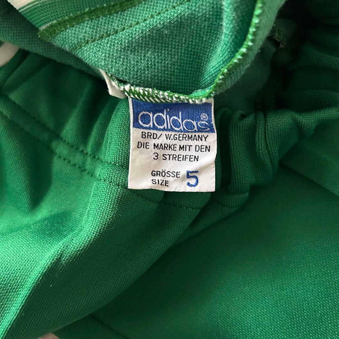 希少　70s アディダス 西ドイツ製 トラックパンツ 緑 5 デサント