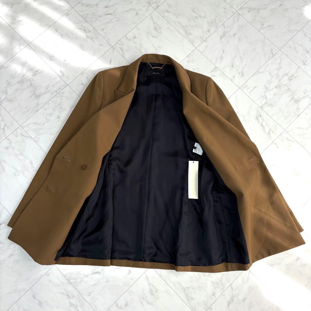 新品タグ付き【アルアバイル】テーラードジャケット　ダブル　金ボタン　キャメル　M