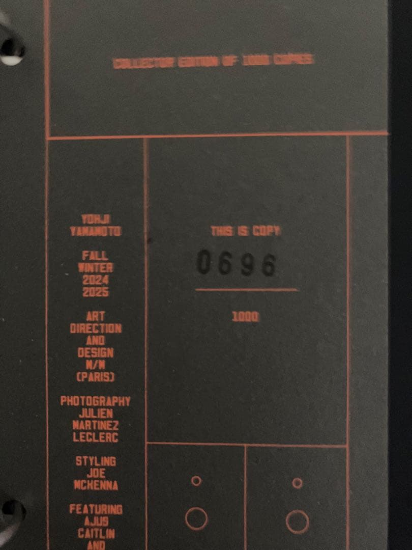 1000部限定ヨウジヤマモト“Perspective Libre”アルバム