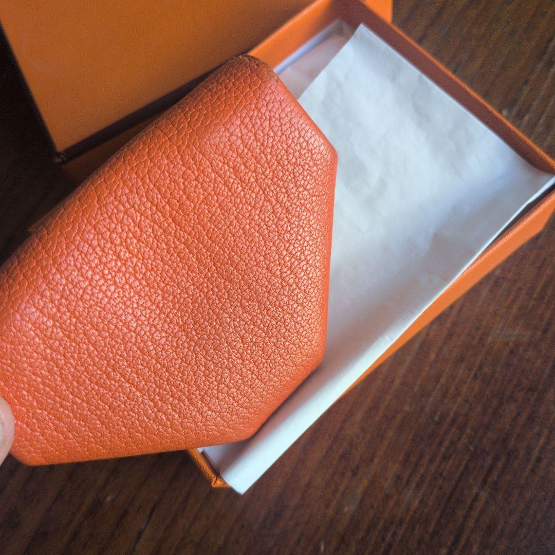 HERMES オレンジ レザー ケース
