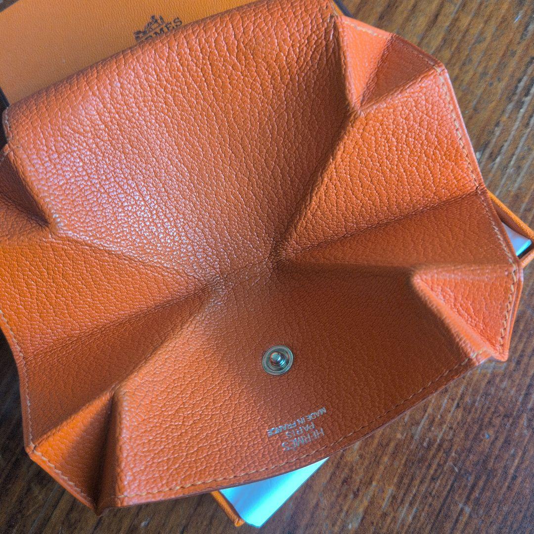 HERMES オレンジ レザー ケース