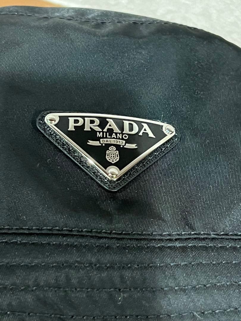 PRADA Re-Nylon バケットハット ブラックLサイズ