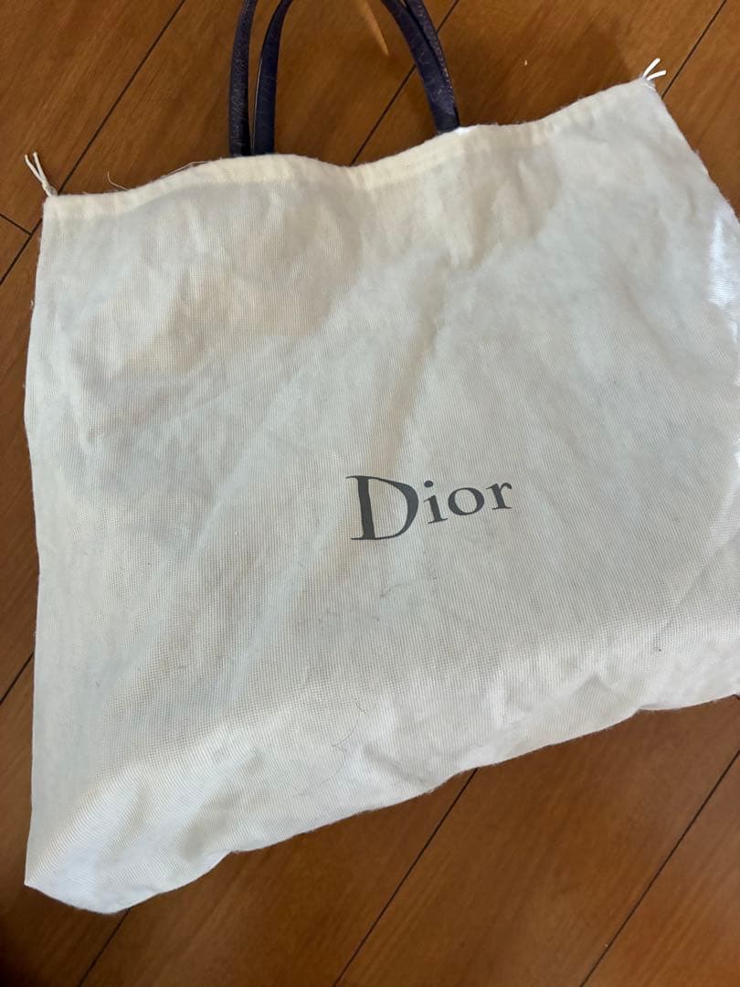 キルティング紫色トートバッグ Dロゴ付き