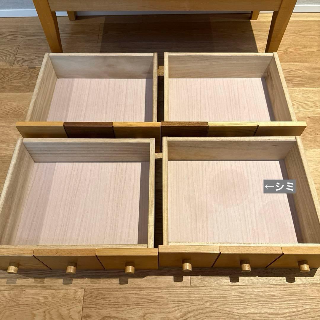 天然木材◆日本製◆北欧家具◆チェストキャビネット12個引き出し