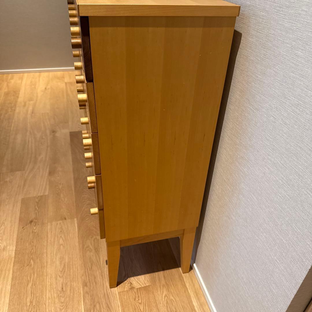 天然木材◆日本製◆北欧家具◆チェストキャビネット12個引き出し