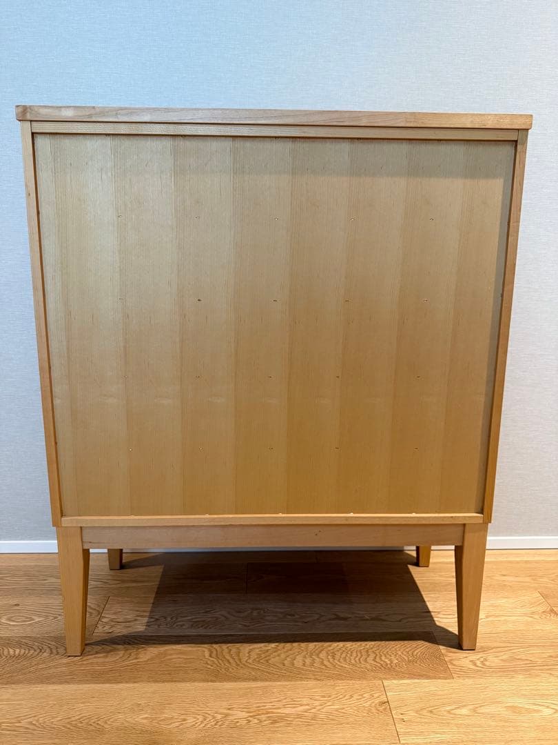 天然木材◆日本製◆北欧家具◆チェストキャビネット12個引き出し