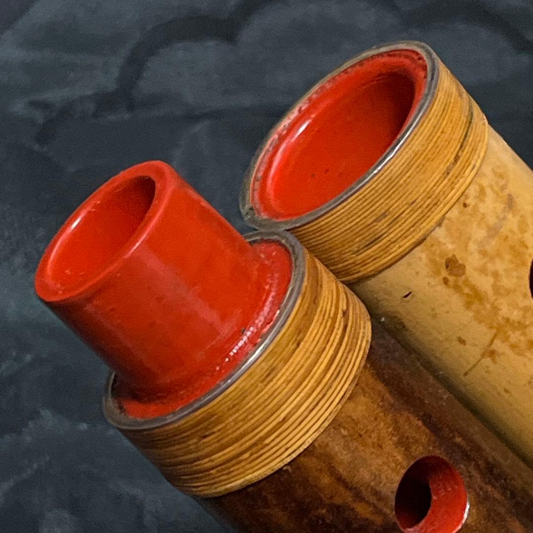 尺八 都山流 在銘 2印 中継ぎ緩み無し 籐巻き 銀一線 【音出し確認済み】