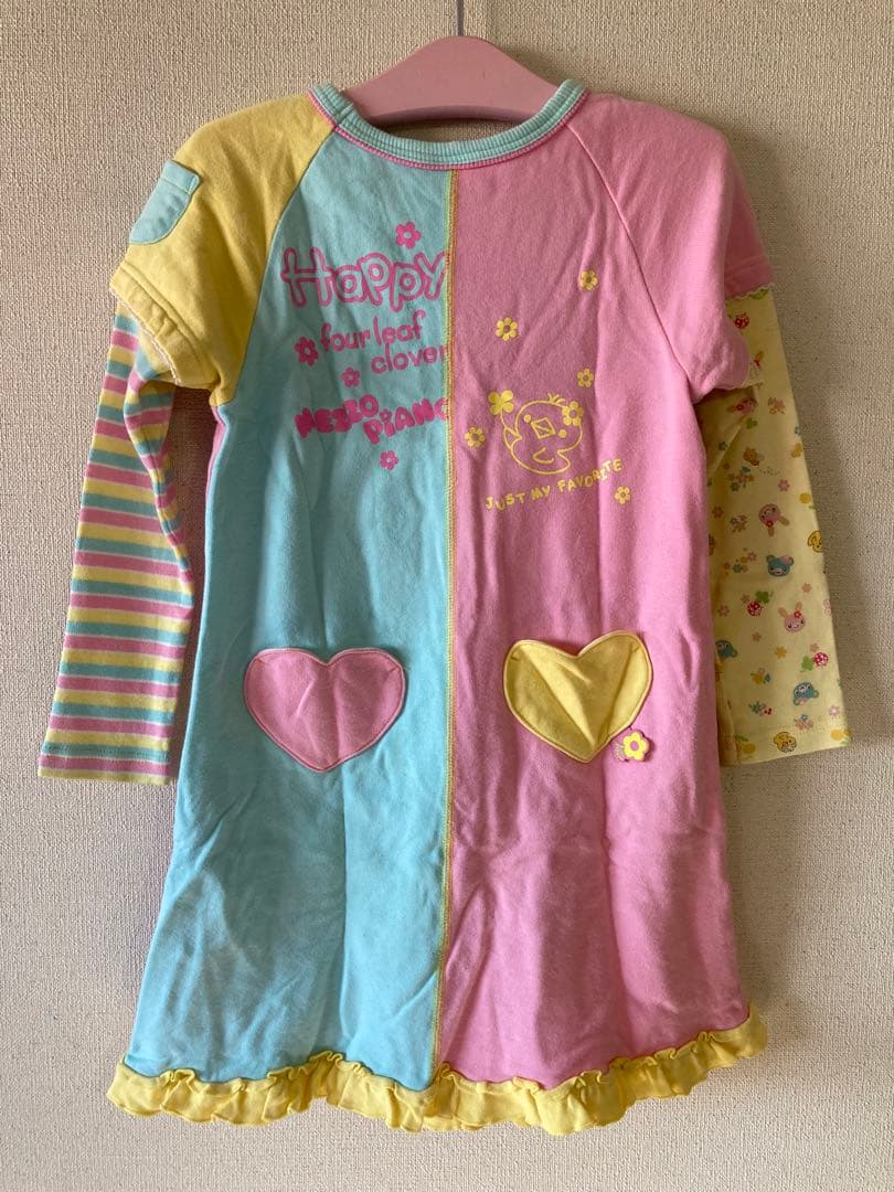 公*o様 mezzo piano ミミポポ　ワンピース　平成レトロ　カラフル　1