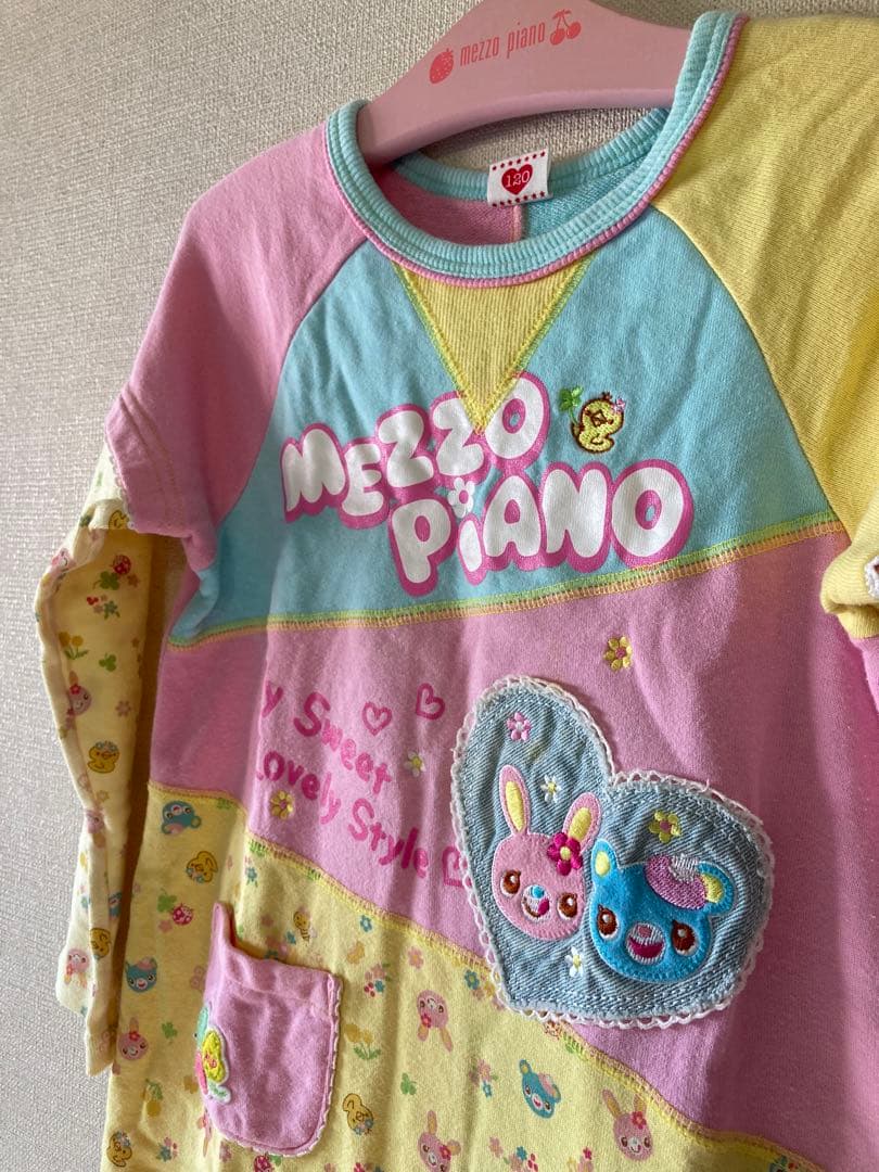 公*o様 mezzo piano ミミポポ　ワンピース　平成レトロ　カラフル　1