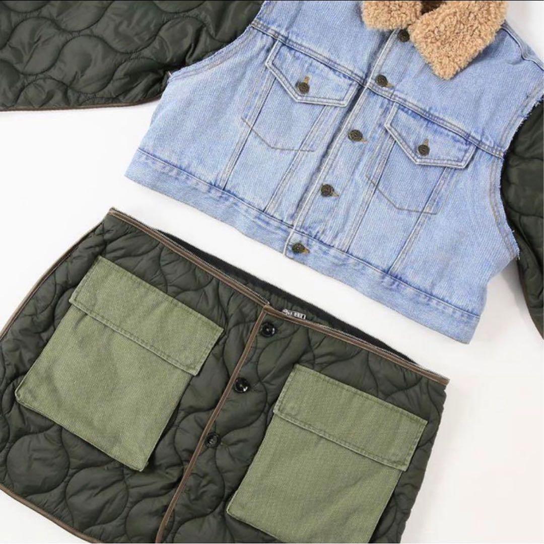 diesel ディーゼル　デニム　ミリタリー　キルティング　アウター
