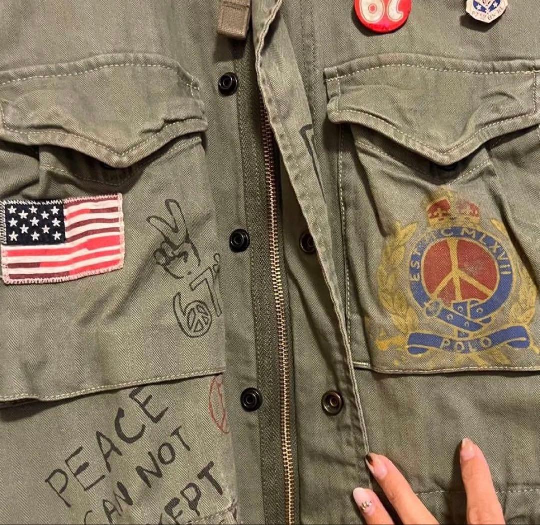 【Ralph Lauren】ミリタリージャケット PEACE (美品)