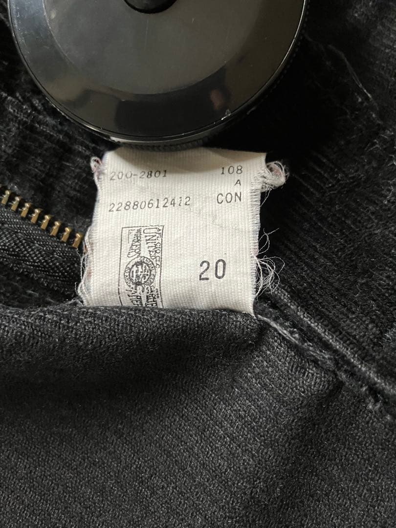 Lee 200-2801 80s ブラック コーデュロイ 36×30