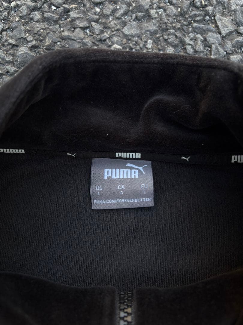 【希少】PUMA ベロア　トラックジャケット　ジャージ　ブラック　在原みゆ紀