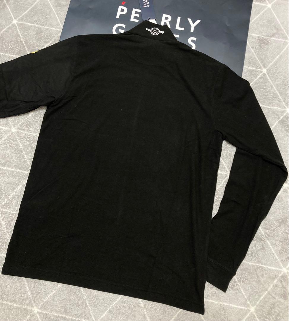 新品 パーリーゲイツ ラグウォームプレミア ハイネックカットソー(5)L/濃紺