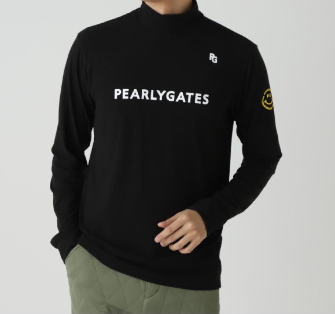 新品 パーリーゲイツ ラグウォームプレミア ハイネックカットソー(5)L/濃紺