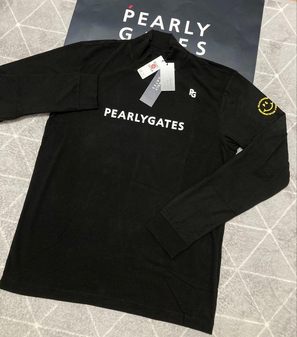 新品 パーリーゲイツ ラグウォームプレミア ハイネックカットソー(5)L/濃紺