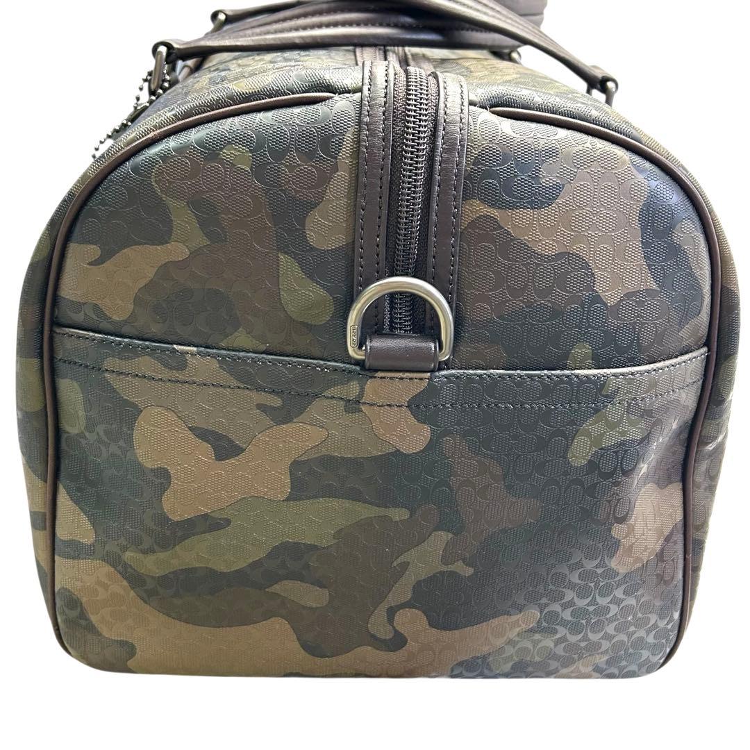 極美品 COACH コーチ　ボストンバッグ　2way　シグネチャー　迷彩柄 旅行