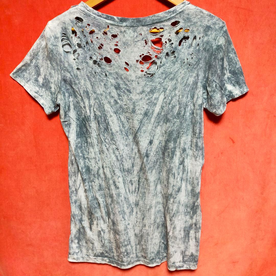 L.G.B ルグランブルー Vネック Tシャツ ダメージ加工 日本製