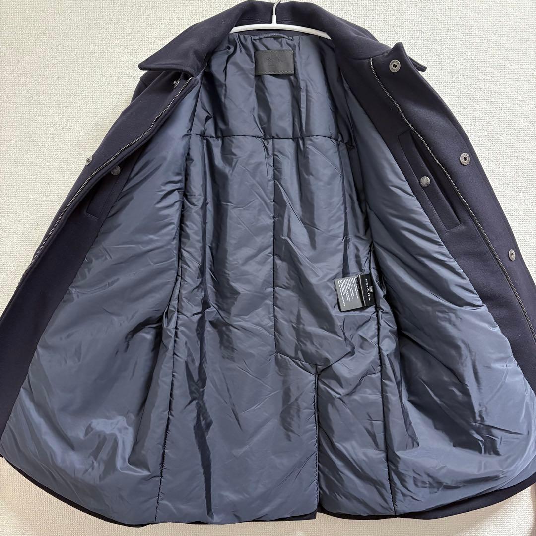 美品⬛︎PRADA⬛︎プラダ⬛︎ウールコート⬛︎ダークネイビー⬛︎48