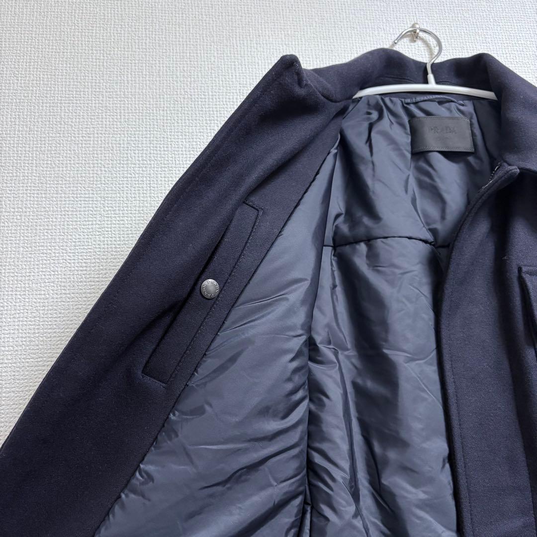 美品⬛︎PRADA⬛︎プラダ⬛︎ウールコート⬛︎ダークネイビー⬛︎48