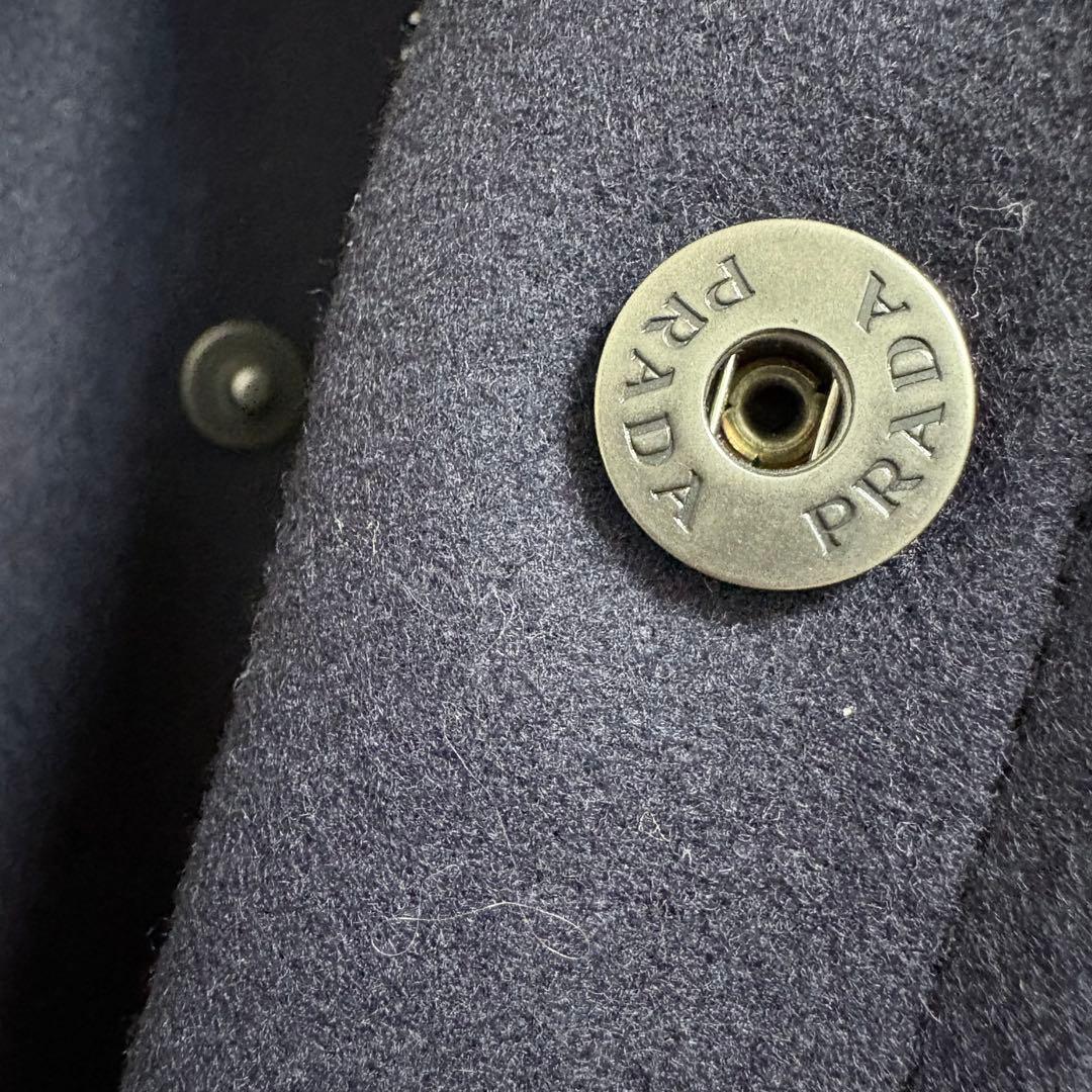 美品⬛︎PRADA⬛︎プラダ⬛︎ウールコート⬛︎ダークネイビー⬛︎48