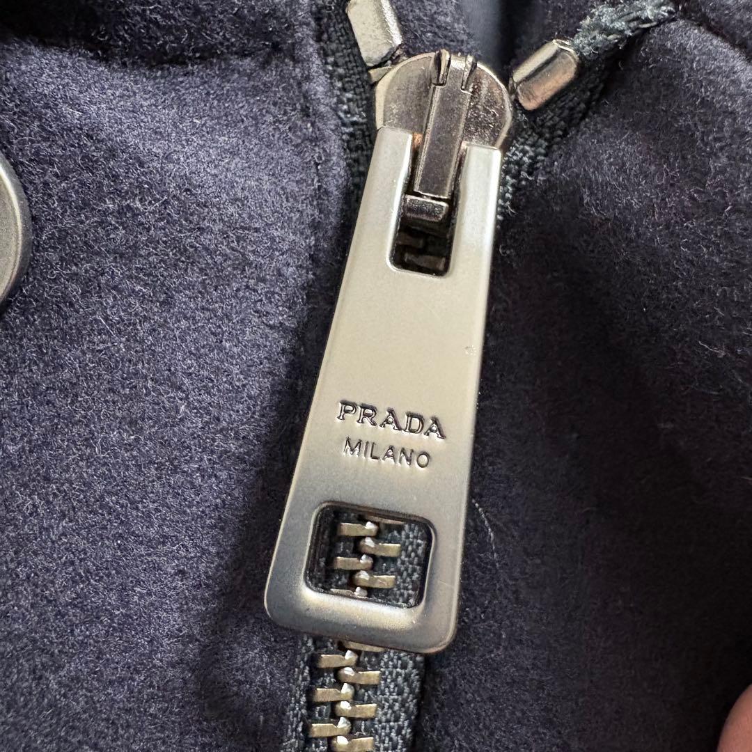美品⬛︎PRADA⬛︎プラダ⬛︎ウールコート⬛︎ダークネイビー⬛︎48