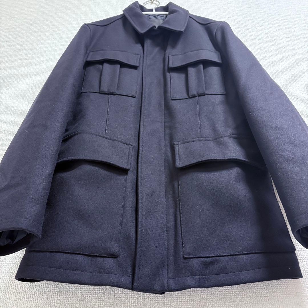 美品⬛︎PRADA⬛︎プラダ⬛︎ウールコート⬛︎ダークネイビー⬛︎48