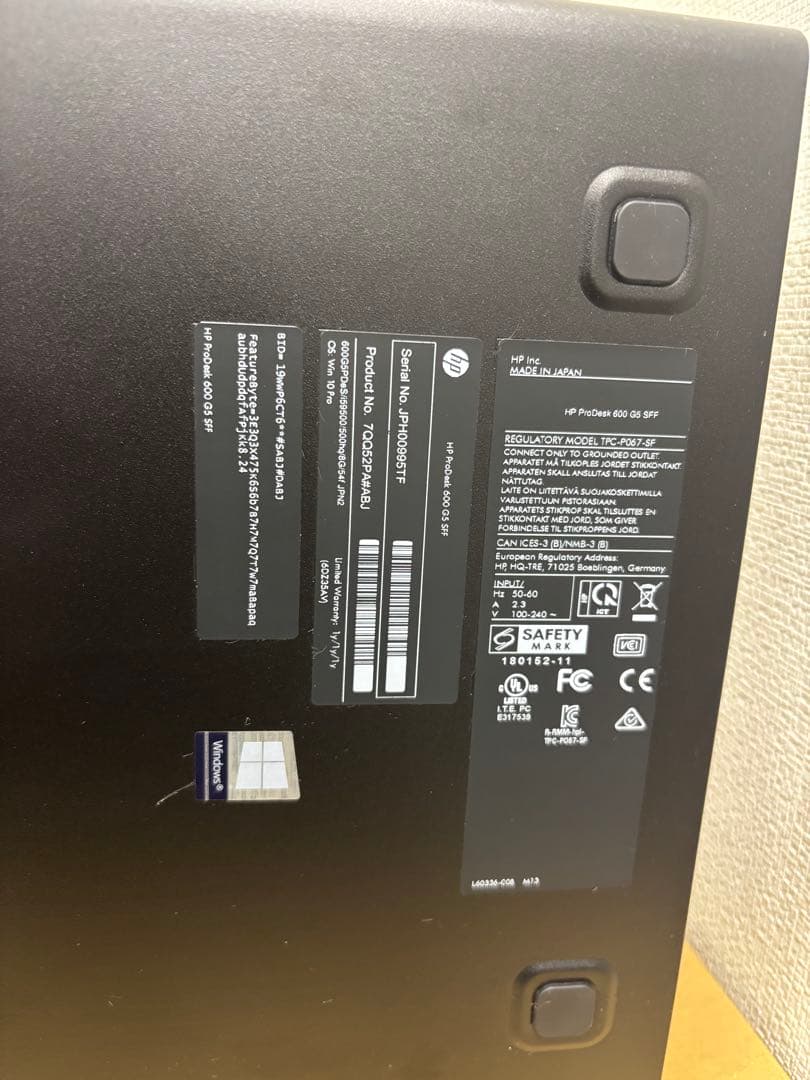 HP ProDesk 600 G6 デスクトップPC