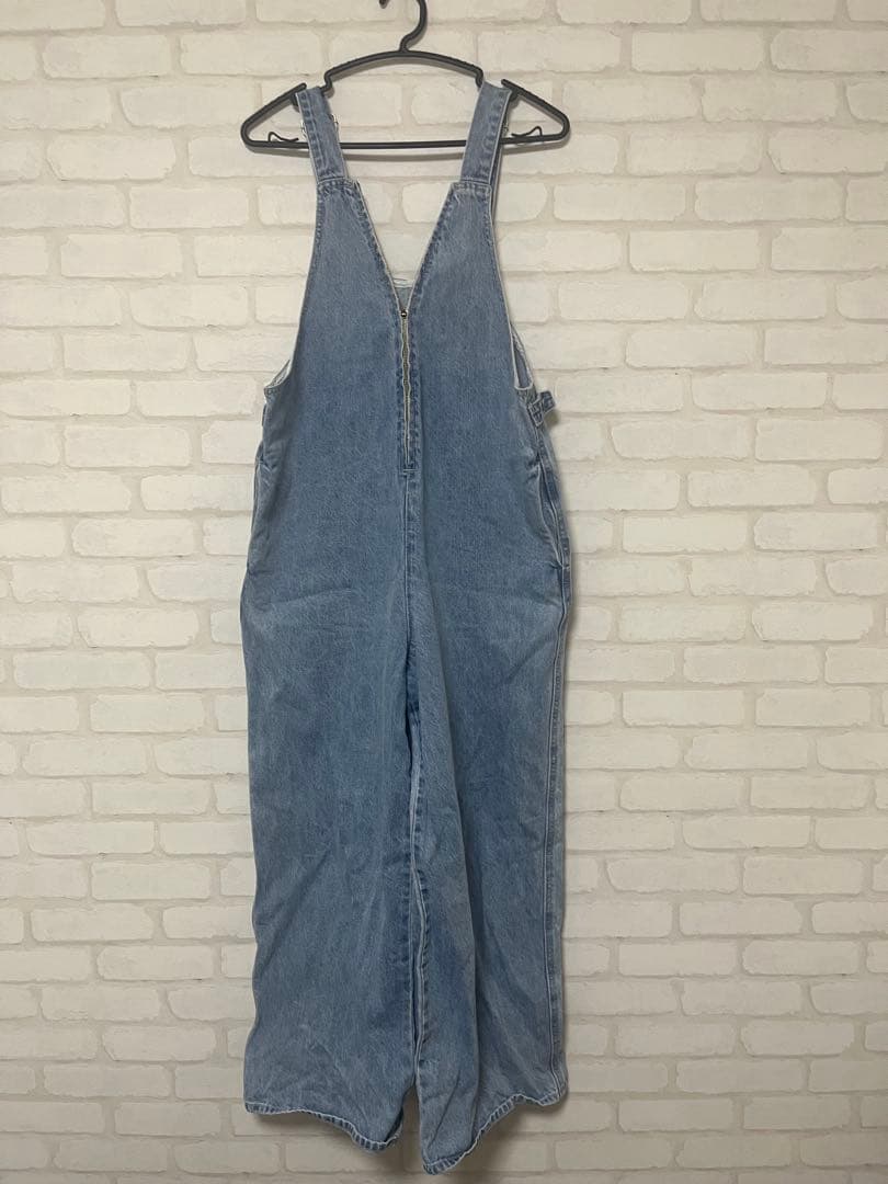 DOUDOU▶︎デニムフロントジップサロペット