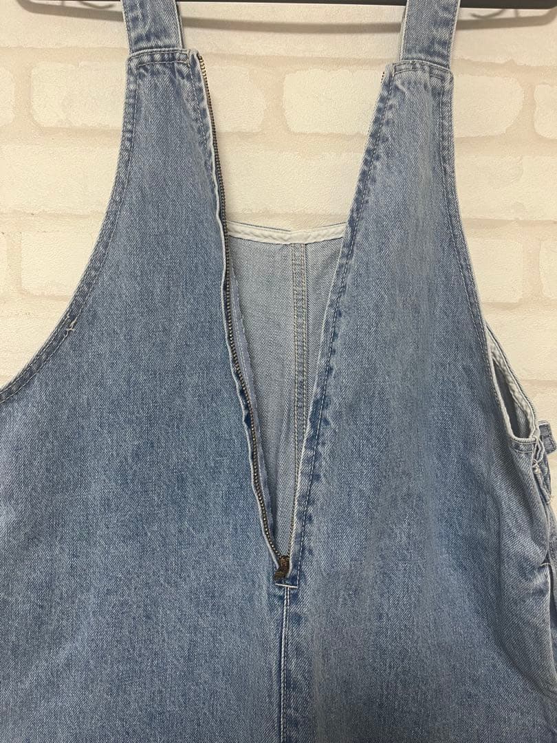 DOUDOU▶︎デニムフロントジップサロペット