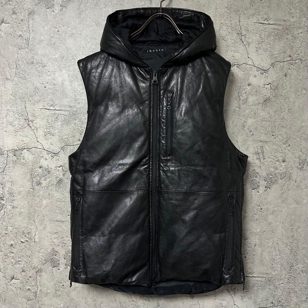 【超希少◎】theory　レザーダウンベスト　シープスキン　高級　完売モデル◎